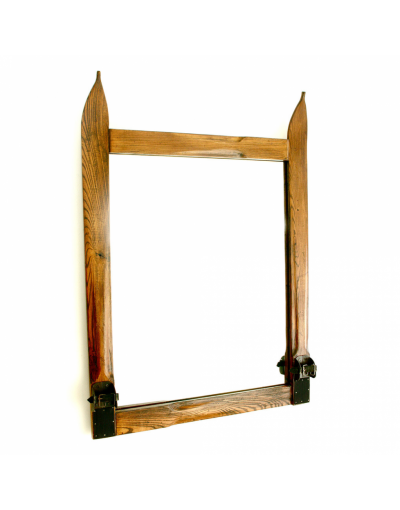 Vintage Style Ski Mirror (Square) / Miroir de ski vintage (carré) / Vintage Ski Spiegel (quadratisch)