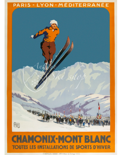 CHAMONIX MONT BLANC "SKI JUMP" (Print available)