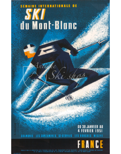 INTERNATIONAL SKI WEEK 1951 MONT BLANC - CHAMONIX 
