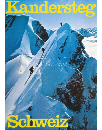 Vintage Swiss Ski Poster : KANDERSTEG
