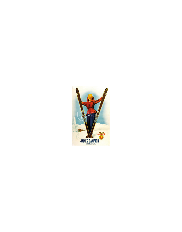 Vintage Ski Poster - JAMES CAMPION