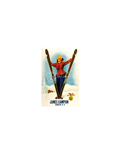 Vintage Ski Poster - JAMES CAMPION