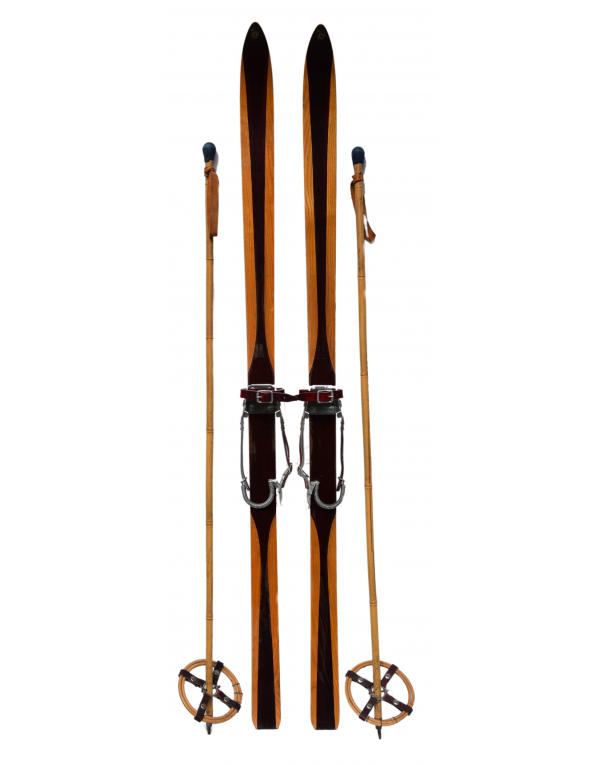 ANTIQUE ATTENHOFER SKIS & POLES (NOS) ANTIQUE ATTENHOFER SKIS & POLES (NOS)