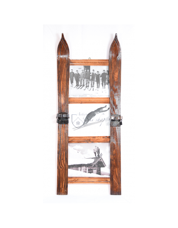 Three Panel Vintage Style Ski Frame (small) / Cadre de ski vintage à trois panneaux / Vintage Skirahmen für drei Fotos Three Panel Vintage Style Ski Frame (small) / Cadre de ski vintage à trois panneaux / Vintage Skirahmen für drei Fotos