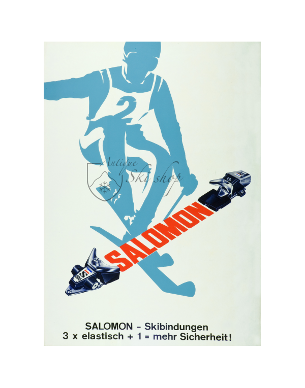 Vintage Ski Poster : Salomon Bindings Vintage Ski Poster : Salomon Bindings