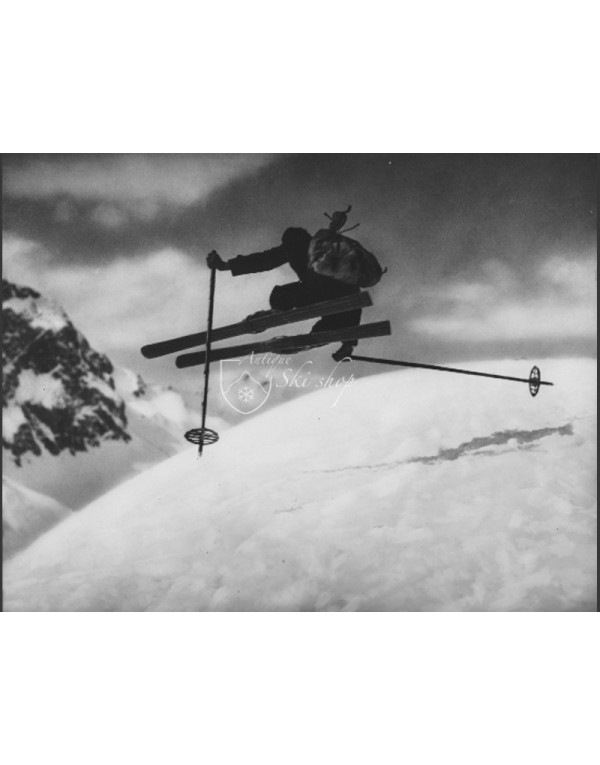 Vintage Ski Photo - "Side Kick" Jump Vintage Ski Photo - "Side Kick" Jump