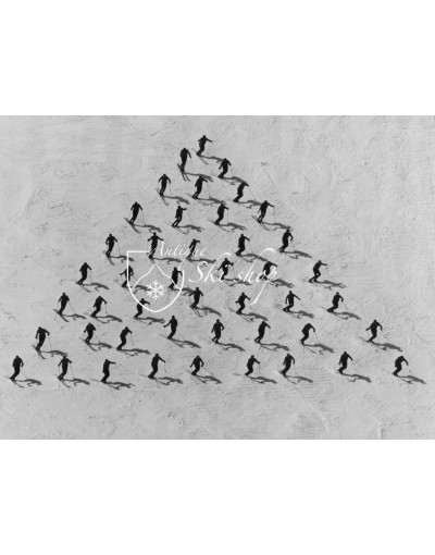 Vintage Ski Photo - Formation Skiing
