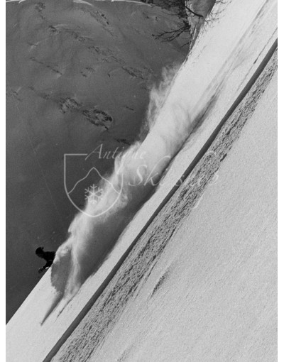 Vintage Ski Photo - Powder Skiing "Steep & Deep"