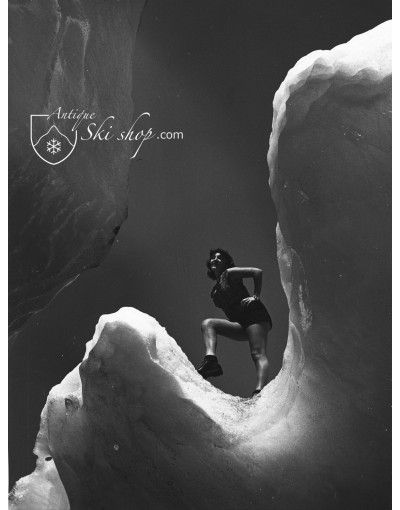 Vintage Ski Photo - Glacier Girl