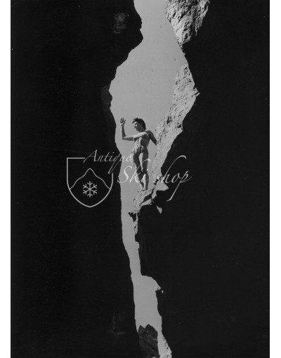 Vintage Mountain Photo - Cliff Tanning