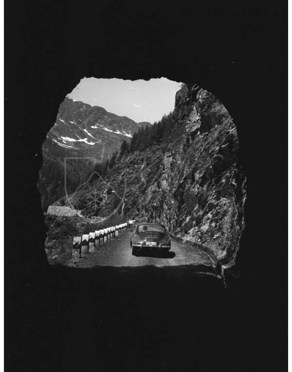 Vintage Car Photo - Porsche 356 on the Timmelsjoch Pass Vintage Car Photo - Porsche 356 on the Timmelsjoch Pass