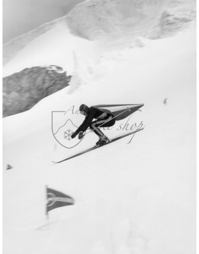 Vintage Ski Photo - Speed Skiing