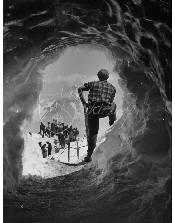 Vintage Mountain Photo - Ice Cave Vintage Mountain Photo - Ice Cave