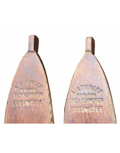 Vintage Swiss A. ETTINGER "EDELWEISS" Skis