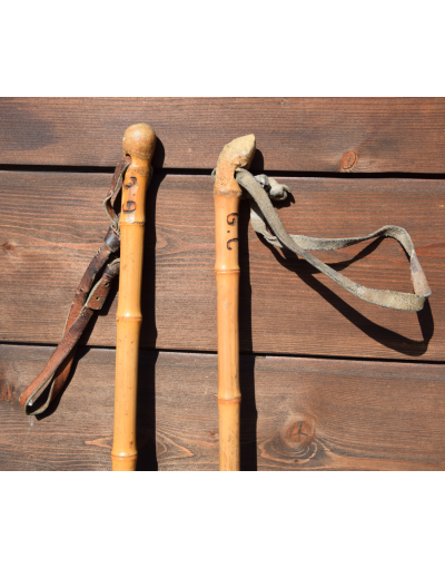 1940's Vintage Bamboo Ski Poles