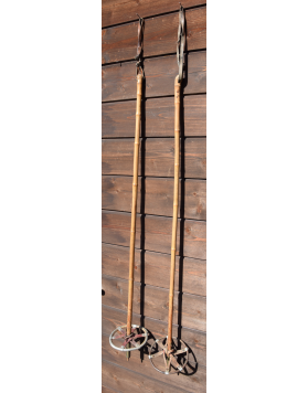 1940's Vintage Bamboo Ski Poles
