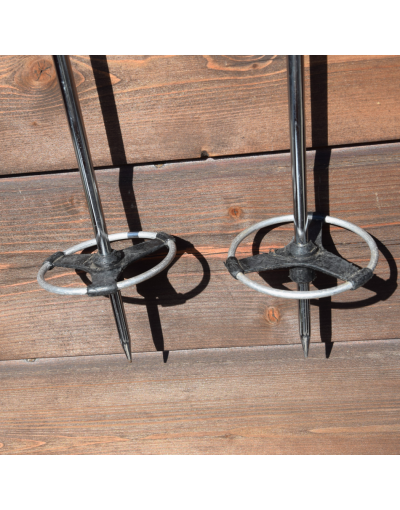 1960's Antique Metal Ski Poles