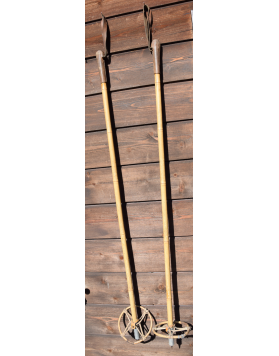 1940's Antique Bamboo Ski Poles