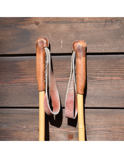 1940's Antique Bamboo Ski Poles