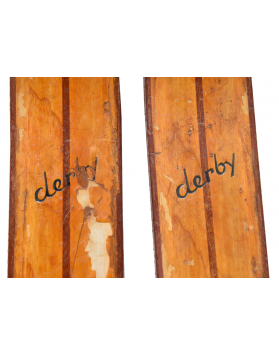 Vintage Rossignol "Derby" Hickory Skis (Unrestored)