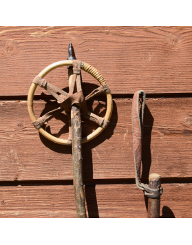 Classic "Ridge Top" Antique Skis & Hickory Poles