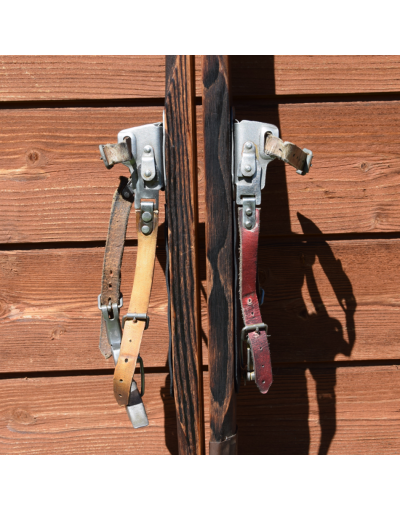 Classic "Ridge Top" Antique Skis & Hickory Poles