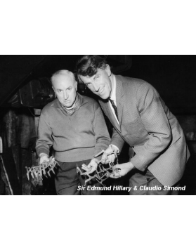Sir Edmund Hillary & Claudio Simond (right)