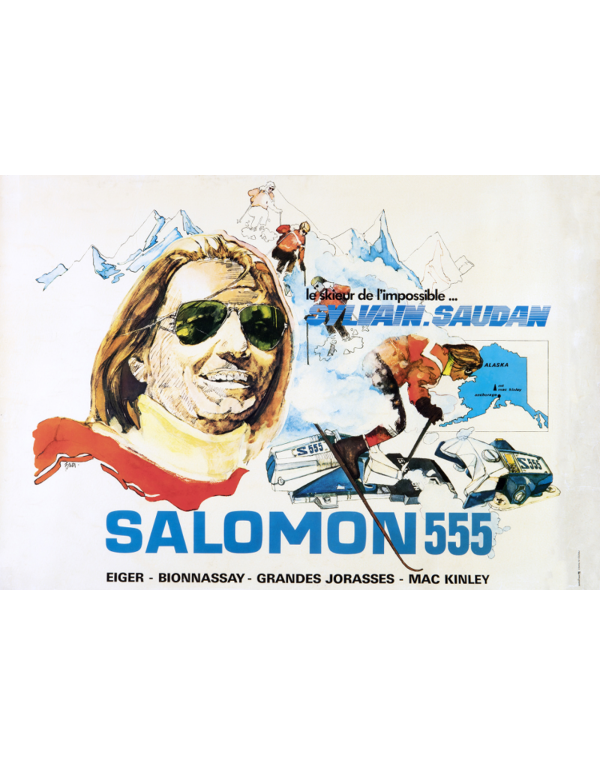 Original Ski Poster "SALOMON 555 SKI BINDING McKinley" Original Ski Poster "SALOMON 555 SKI BINDING McKinley"
