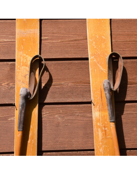 Antique Swiss "G. BEETSCHEN-LENK" Nipple Tip Skis