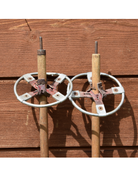 Vintage 1950's Children Skis & Poles (Restored)