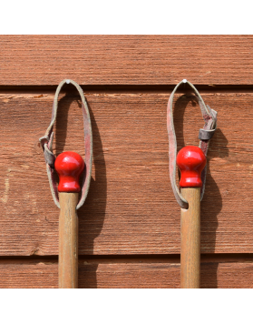 Vintage 1950's Children Skis & Poles (Restored)