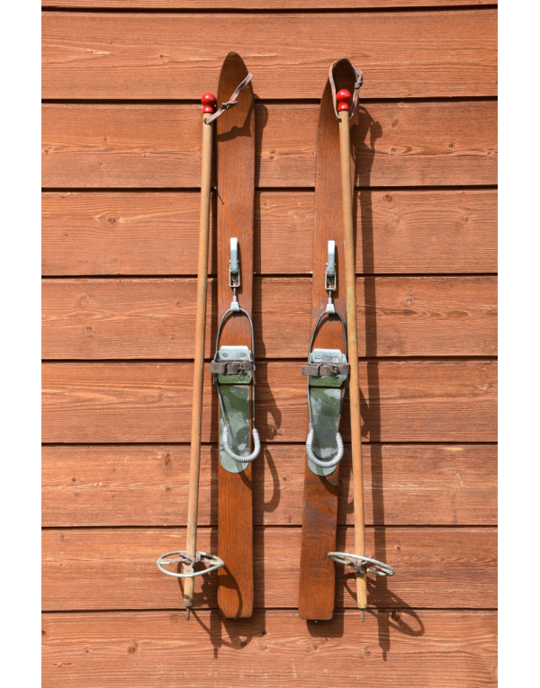 Vintage 1950's Children Skis & Poles (Restored) Vintage 1950's Children Skis & Poles (Restored)
