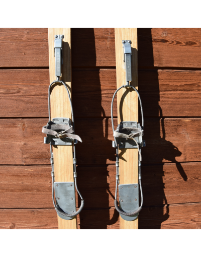 1950'S Antique Children Skis (Restored)