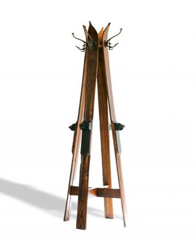 Ski Hall Tree – Standing Ski Coat Rack  / Porte manteau Ski vintage / Vintage Ski Kleiderständer