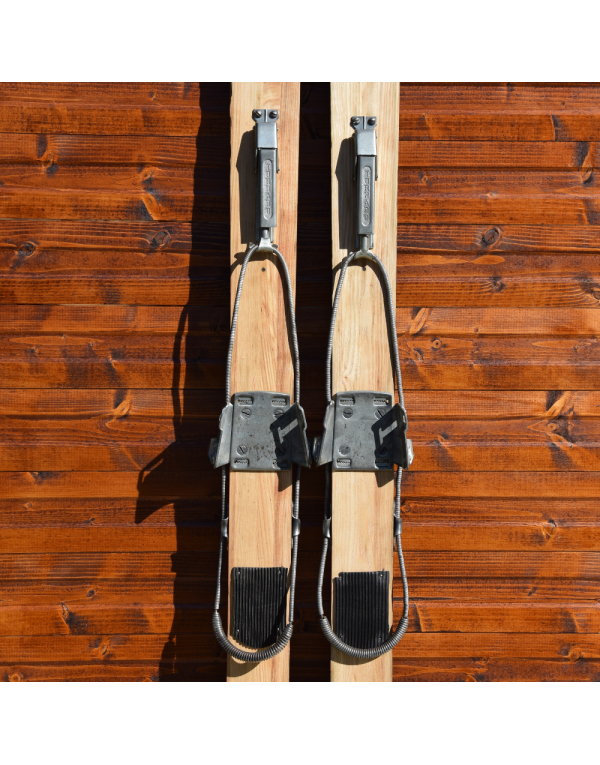 1950's antique children skis & poles 1950's antique children skis & poles
