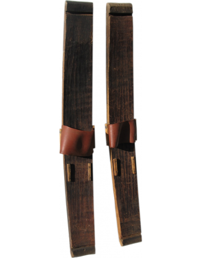 Antique "BARREL STAVE" Skis (Unrestored)